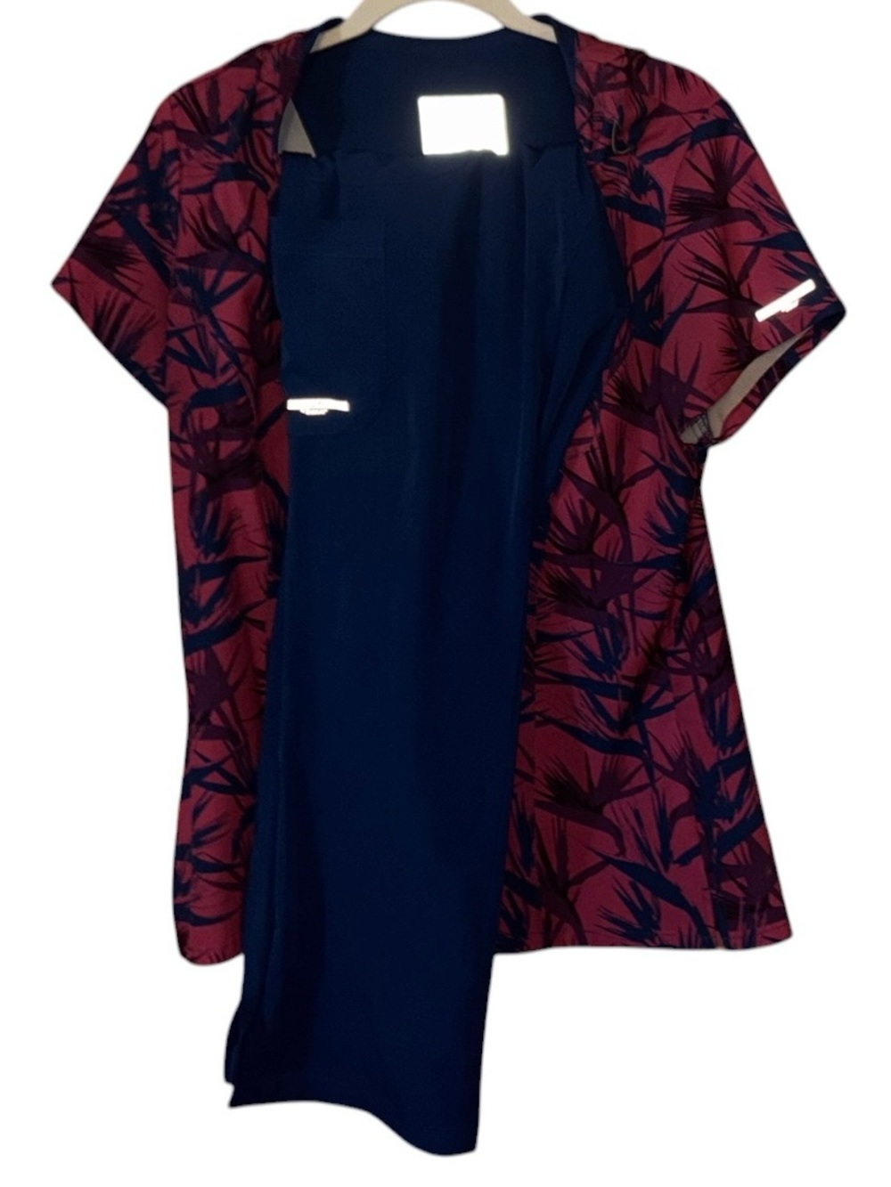 Skechers Women's Pink and Blue Patterned Shirt